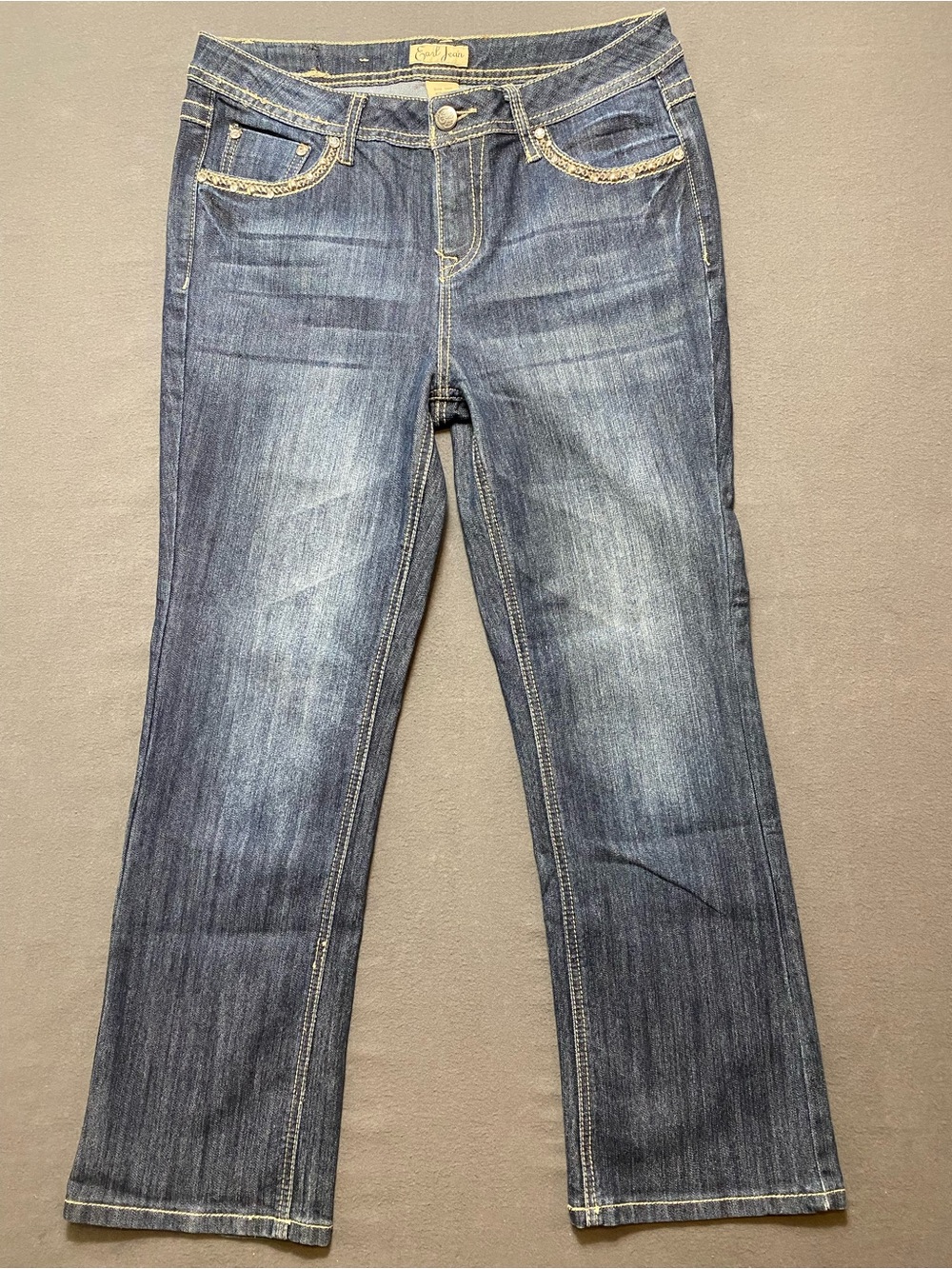 Earl Jeans Women's Boot Cut Jeans - Dark Blue Fade 10P Maternity